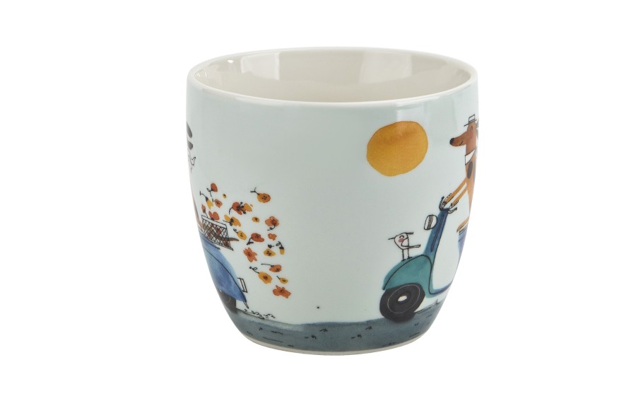 Kubek porcelanowy 460 ml Pies na skuterze