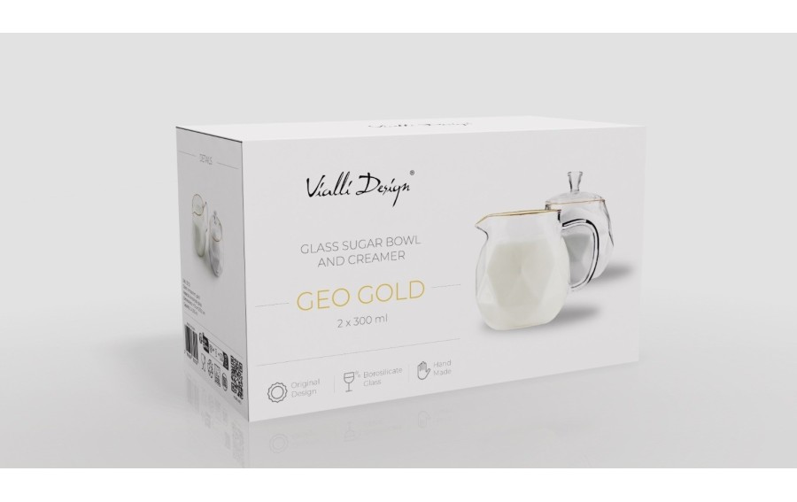 Cukierniczka i mlecznik 300 ml GEO GOLD Vialli Design
