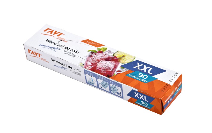 Woreczki do lodu samozamykające XXL 90 kostek RAVI