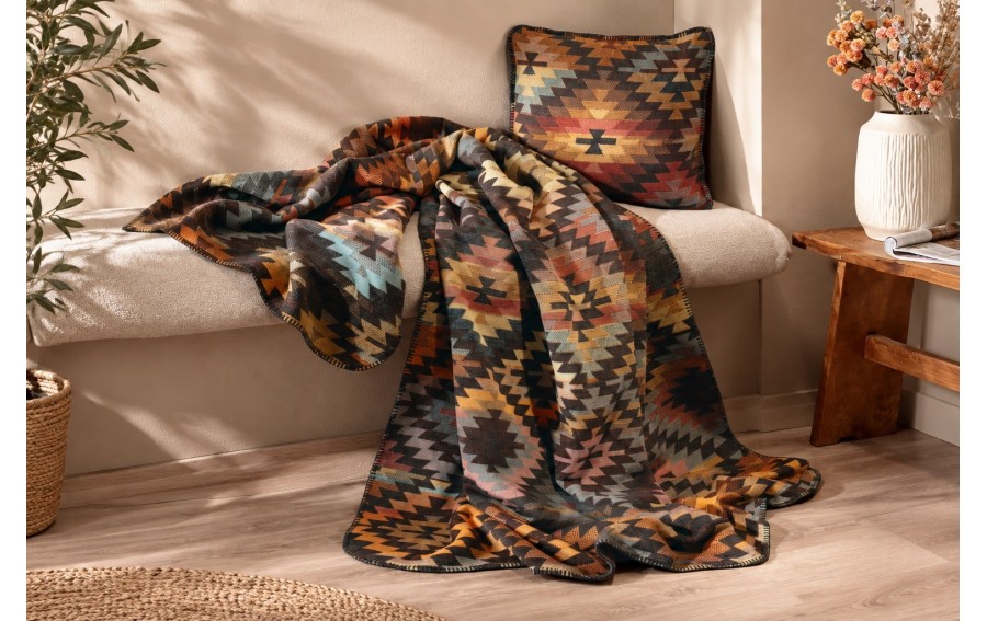 Koc Biederlack NOMAD 150x200 cm etno bawełniany wielokolorowy