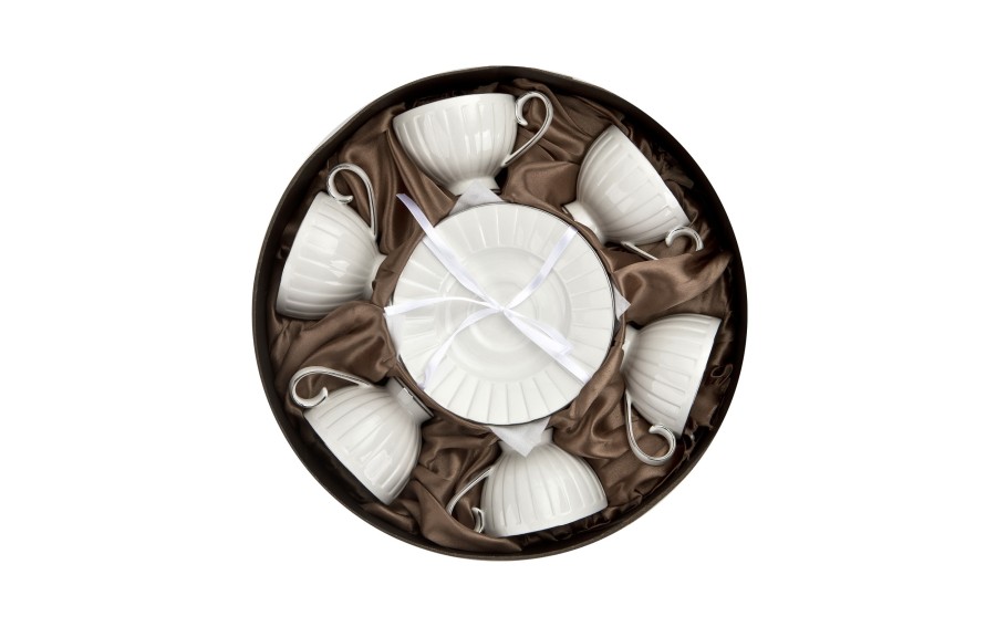 Komplet filiżanek LIZBONA Silver 230 ml