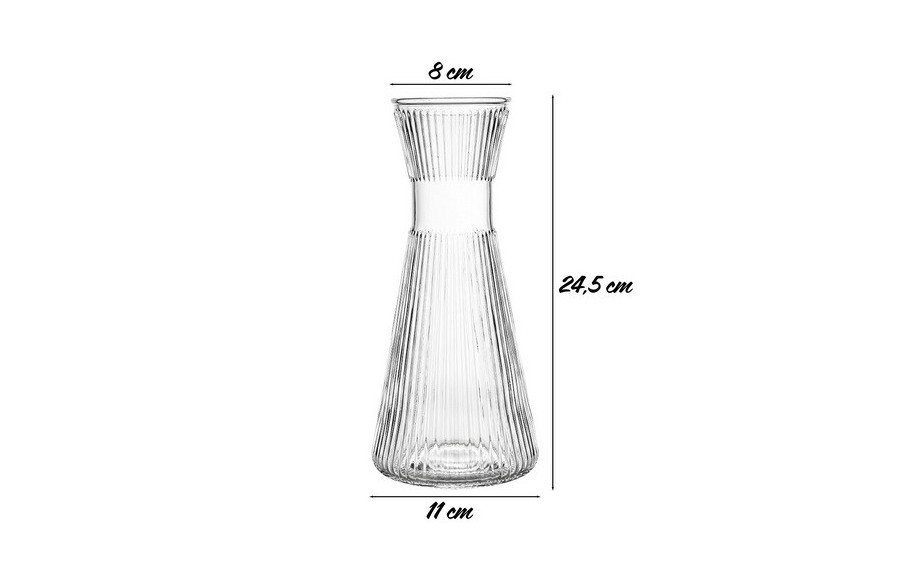 Karafka szklana 1 L Fale 46051