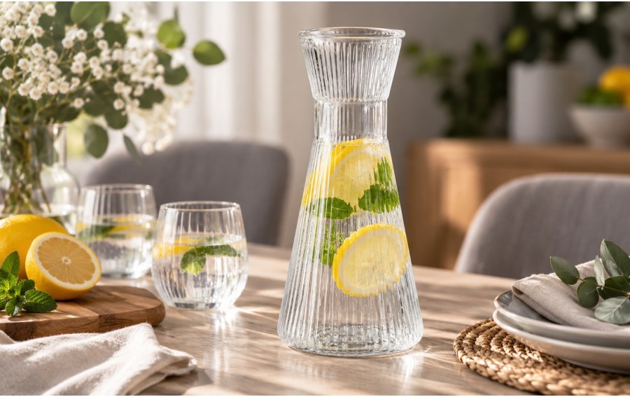 Karafka szklana 1 L Fale 46051