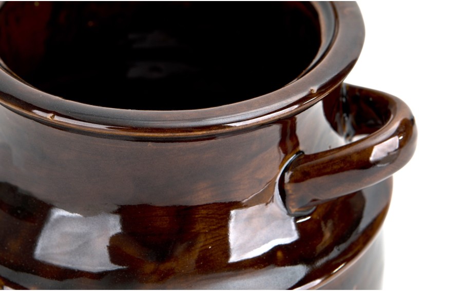 Beczka ceramiczna do kiszenia 4 l Chomik brązowa