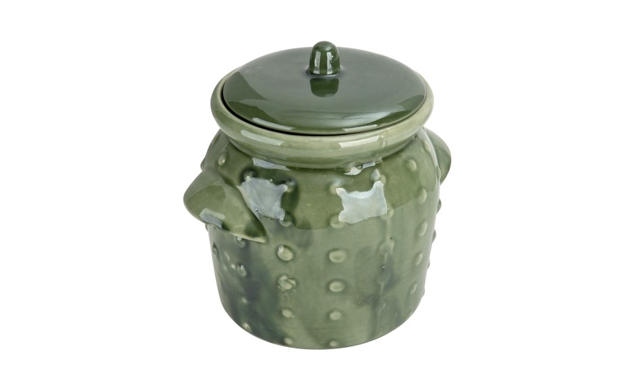 Garnek ceramiczny do kiszenia 2,5 L zielony Chomik