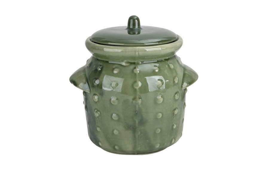 Garnek ceramiczny do kiszenia 2,5 L zielony Chomik