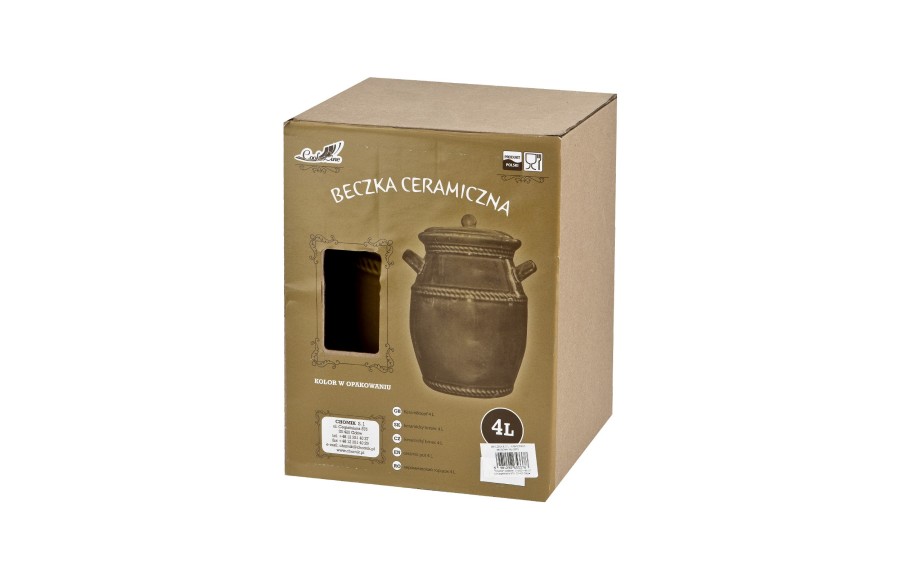 Beczka ceramiczna do kiszenia 4 l Chomik miodowa