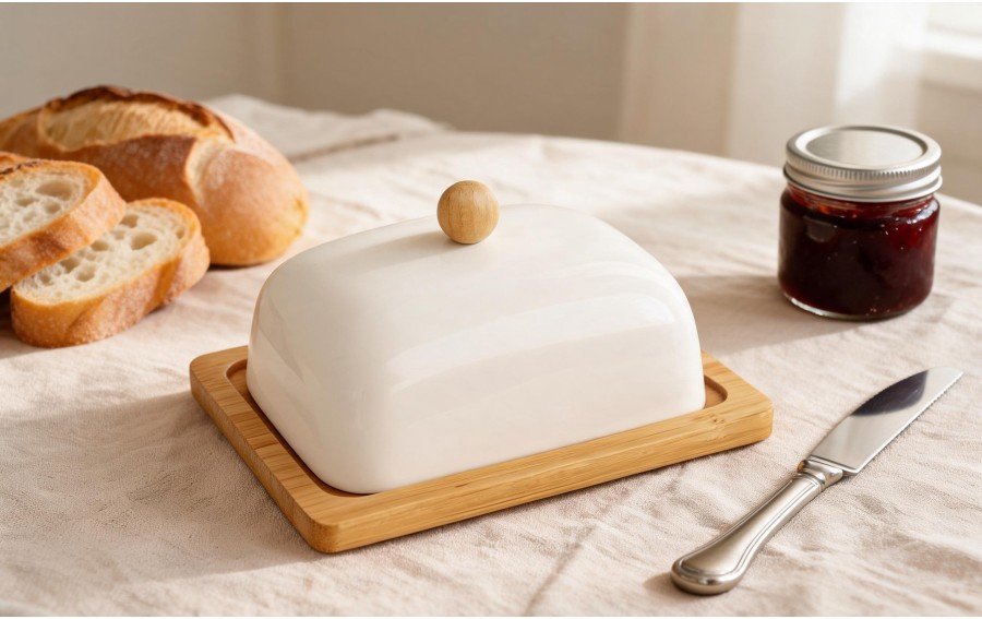 Maselniczka Orion WhiteLine 16x13 cm porcelanowa