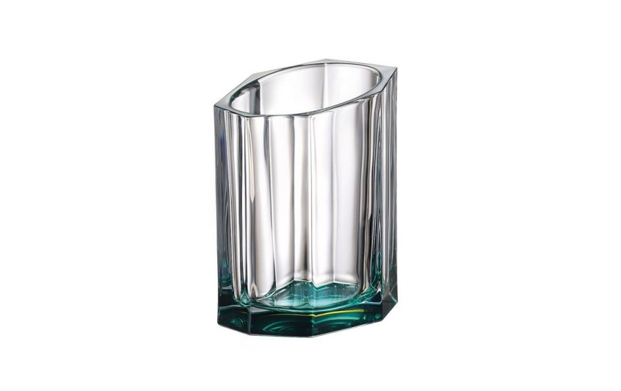 Wazon Bohemia Bazalt Green Bottom 20 cm kryształowy