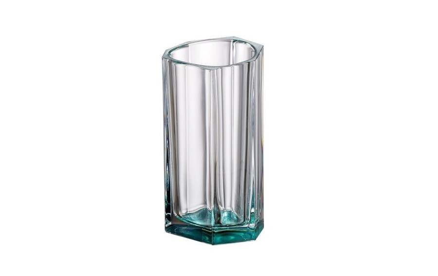 Wazon Bohemia Bazalt Green Bottom 25 cm kryształowy