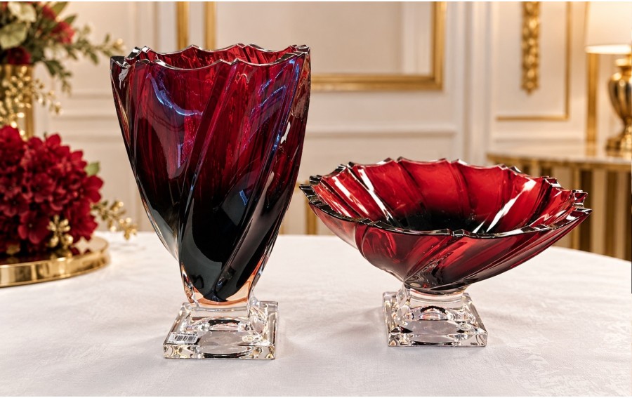 Misa kryształowa 31 cm Ponti Red Ruby