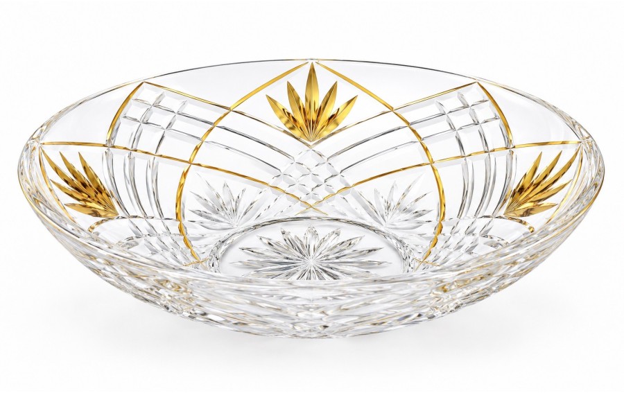 Misa kryształowa Melodia Gold Fan 30 cm Prestige