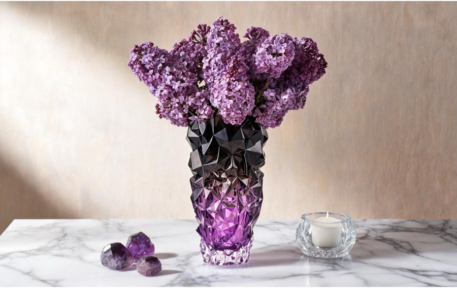 Wazon kryształowy 30 cm Amethyst Gradient