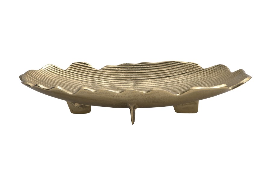 Patera metalowa złota 37/17/7 cm  IB0146