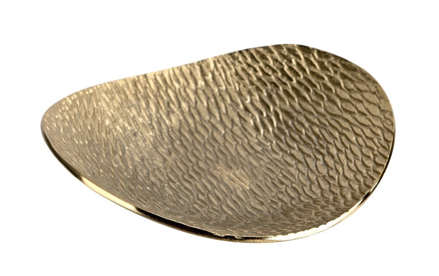 Patera metalowa złota 32/30/8 cm IB0152