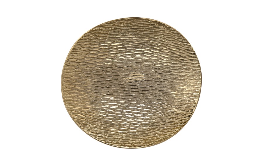 Patera metalowa złota 32/30/8 cm IB0152