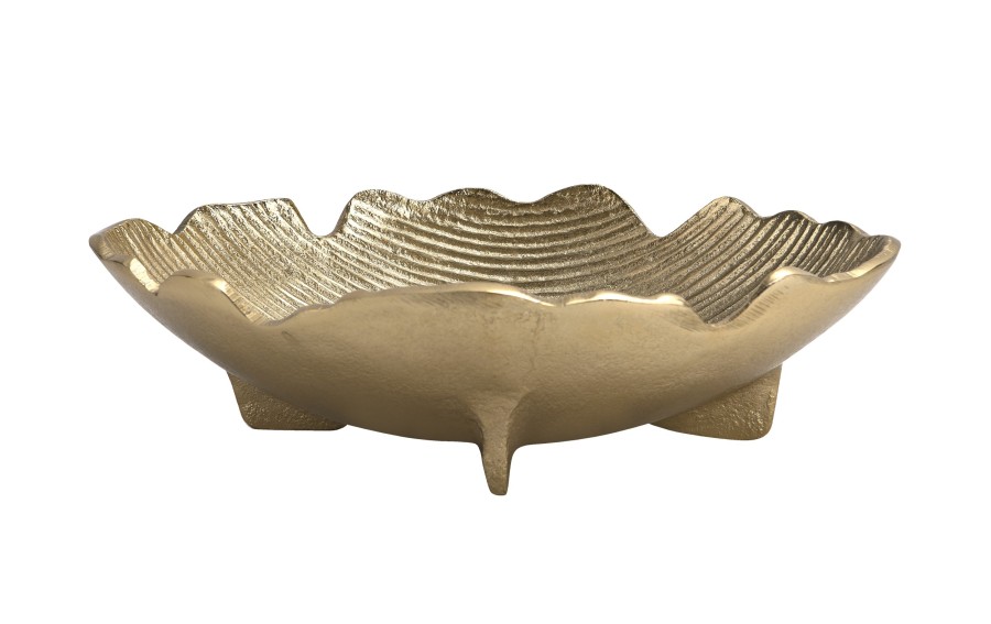 Patera metalowa złota 27/18/7 cm IB0147