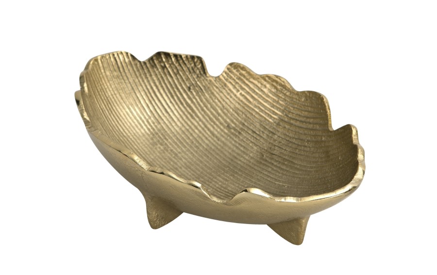Patera metalowa złota 27/18/7 cm IB0147