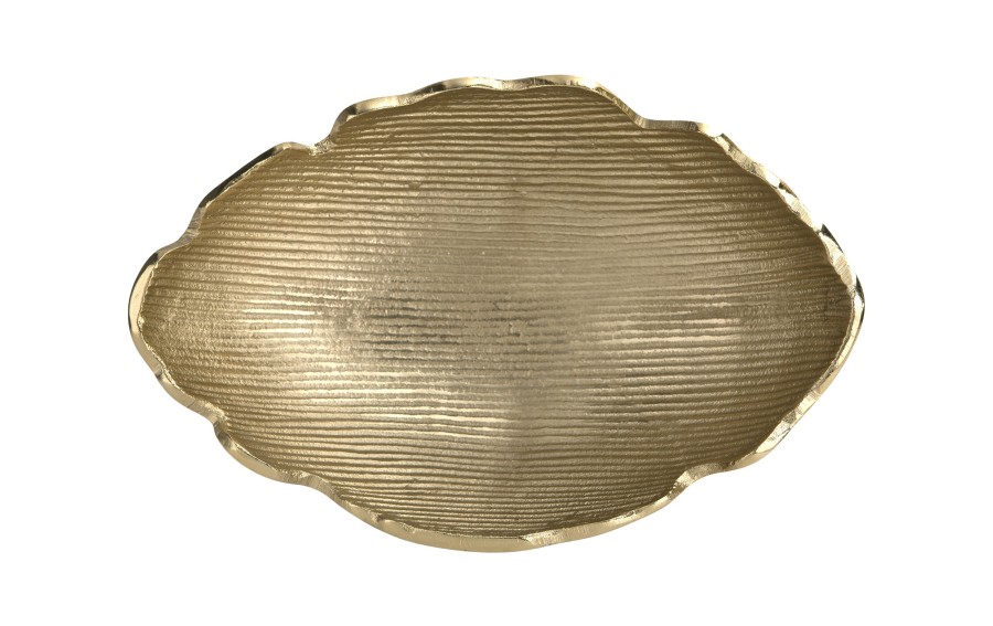 Patera metalowa złota 27/18/7 cm IB0147
