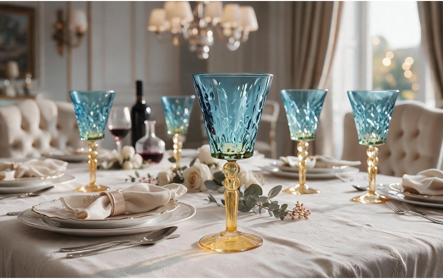 Kieliszki Bohemia Conte Blue Amber 260 ml 6 szt.