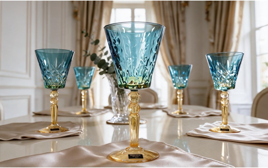 Kieliszki Bohemia Conte Blue Amber 260 ml 6 szt.