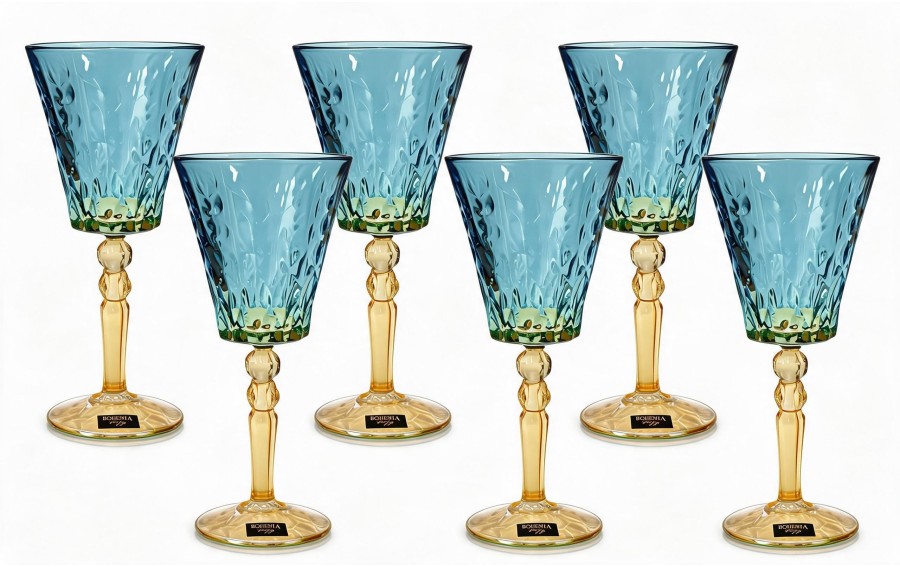 Kieliszki Bohemia Conte Blue Amber 260 ml 6 szt.