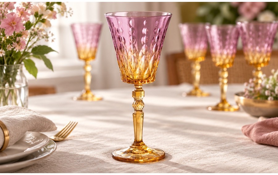 Kieliszki Bohemia Conte Rose Amber 260 ml 6 szt.