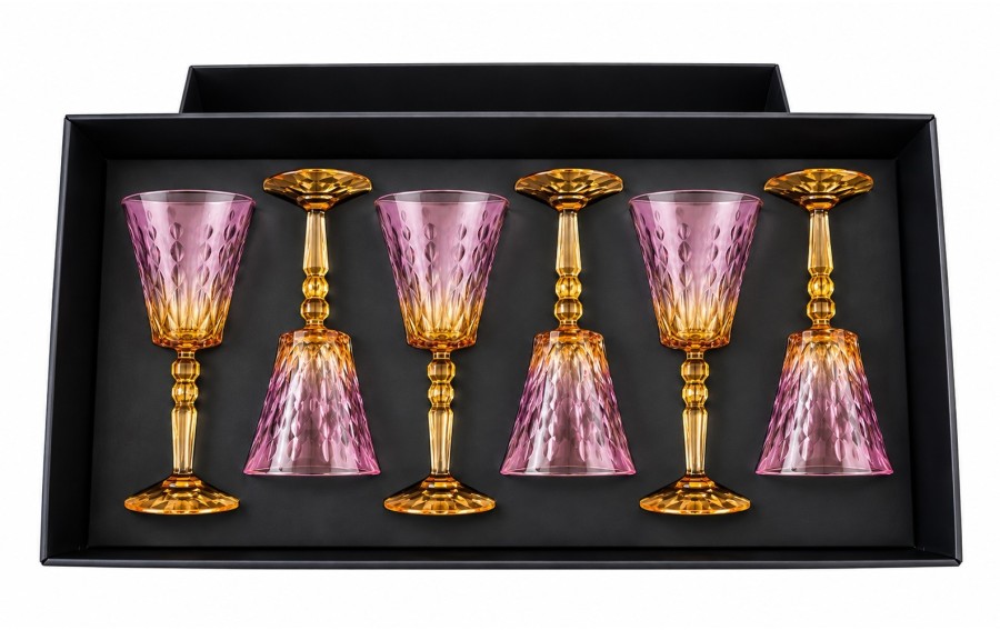 Kieliszki Bohemia Conte Rose Amber 260 ml 6 szt.