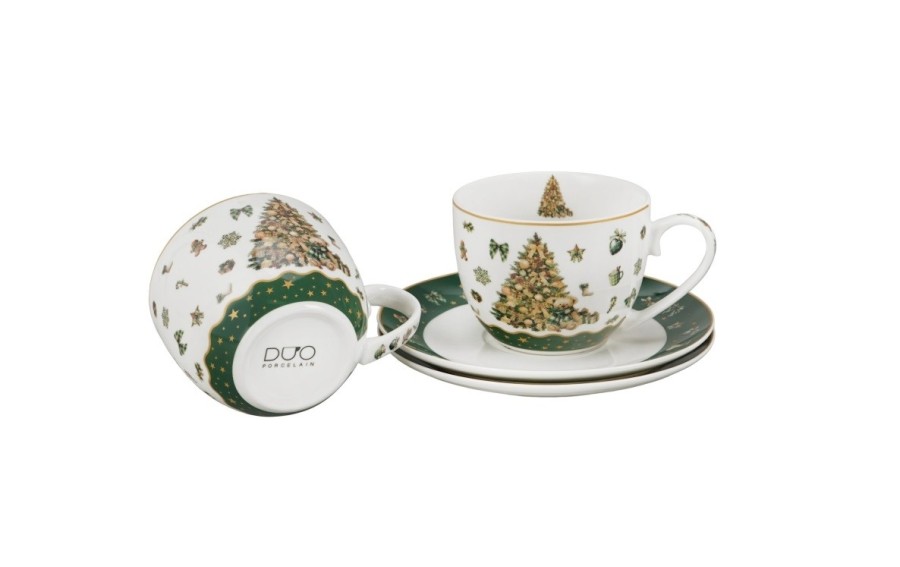 TREE SPARKLE 2 filiżanki ze spodkami 270 ml
