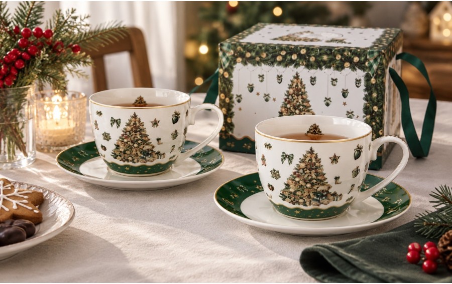TREE SPARKLE 2 filiżanki ze spodkami 270 ml