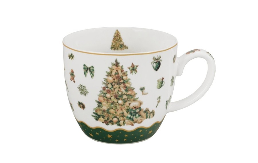 Kubek TREE SPARKLE 460 ml w ozdobnym koszyczku