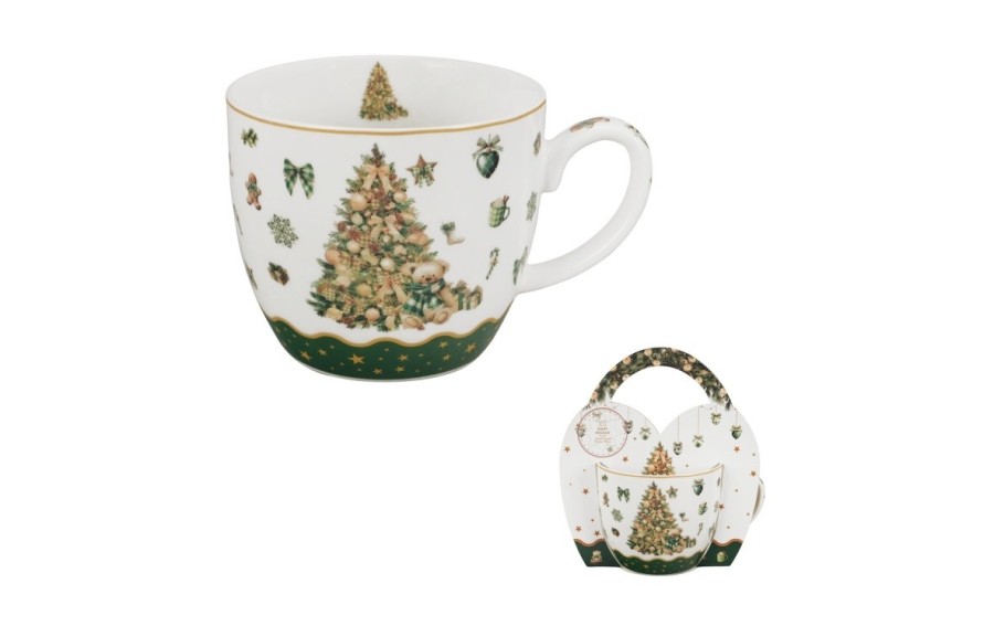 Kubek TREE SPARKLE 460 ml w ozdobnym koszyczku