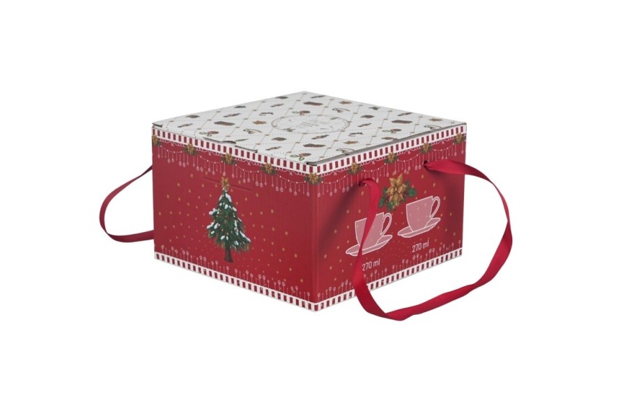 ORNAMENT JOY 2 filiżanki ze spodkami 270 ml