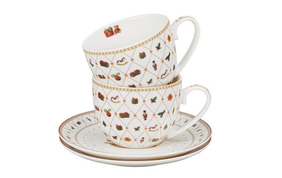 ORNAMENT JOY 2 filiżanki ze spodkami 270 ml