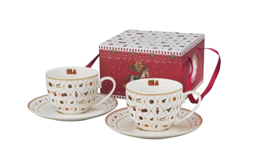 ORNAMENT JOY 2 filiżanki ze spodkami 270 ml