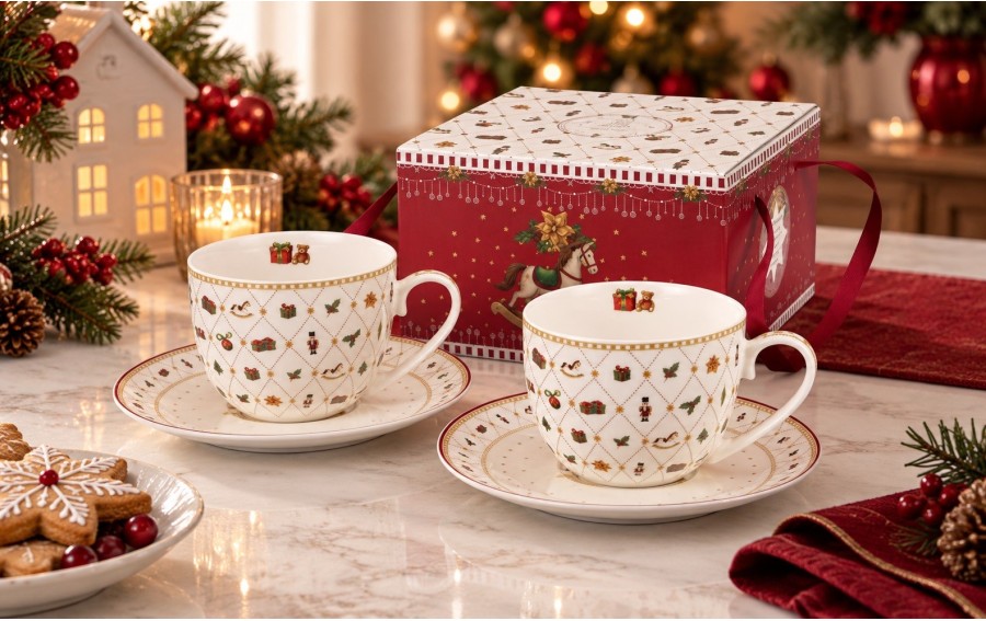 ORNAMENT JOY 2 filiżanki ze spodkami 270 ml