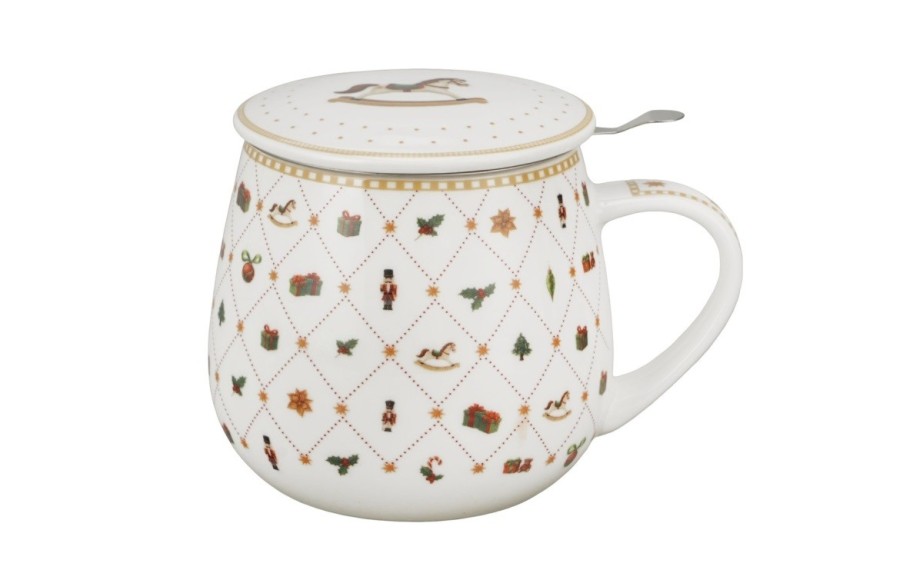 Zaparzacz Ornament Joy 430 ml z sitkiem i pokrywką