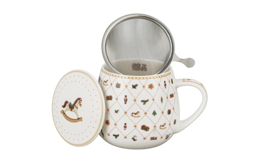 Zaparzacz Ornament Joy 430 ml z sitkiem i pokrywką