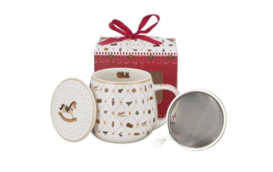 Zaparzacz Ornament Joy 430 ml z sitkiem i pokrywką