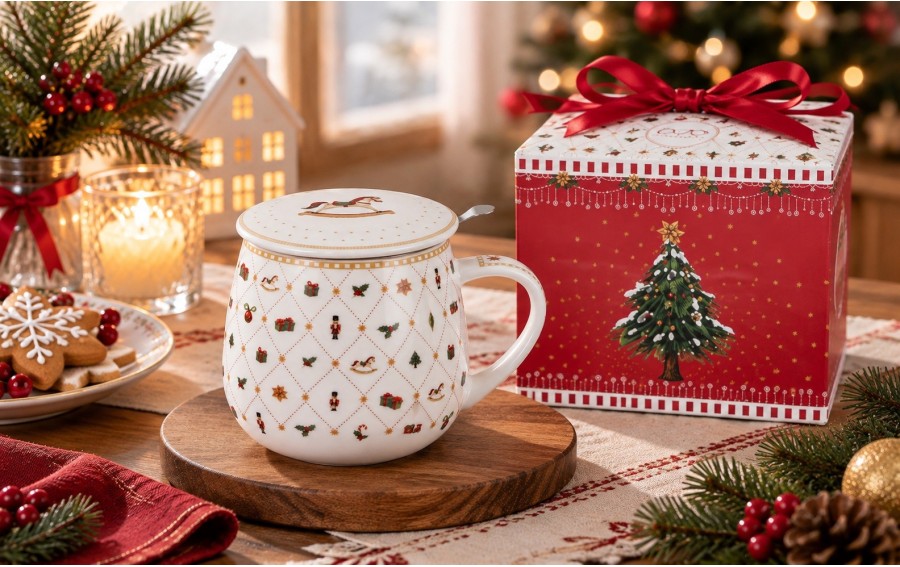 Zaparzacz Ornament Joy 430 ml z sitkiem i pokrywką