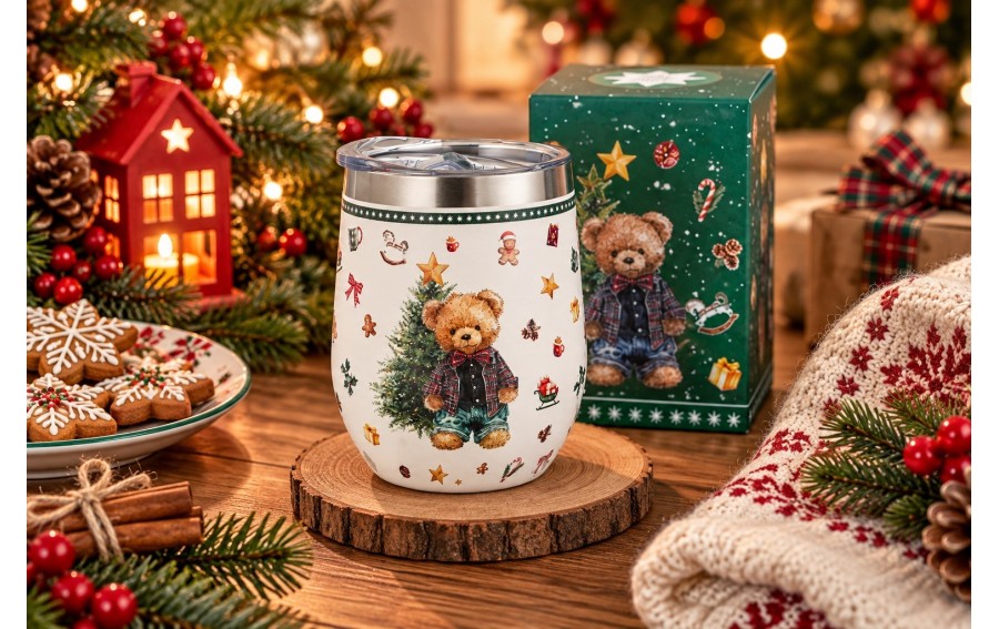 Kubek termiczny TEDDY NOEL 330 ml świąteczny