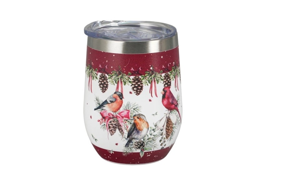 Kubek termiczny BIRDS OF WINTER 330 ml świąteczny