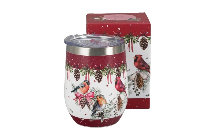 Kubek termiczny BIRDS OF WINTER 330 ml świąteczny