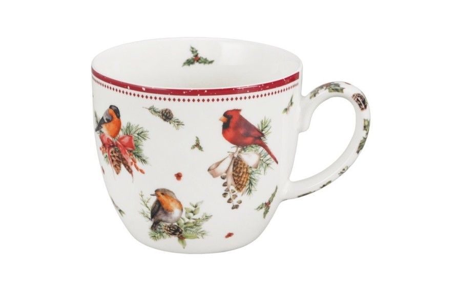 Kubek BIRDS OF WINTER 460 ml w koszyczku