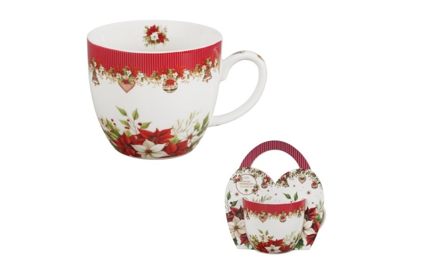 Kubek CHRISTMAS FLOWER 460 ml świąteczny