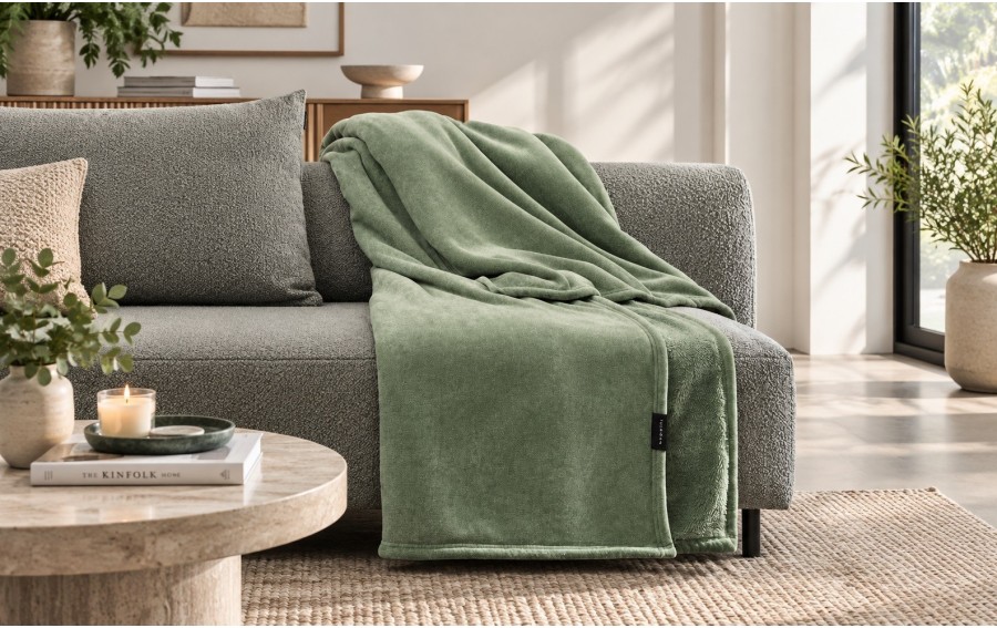 Koc bugatti 3600-700 160x220 cm zielony dwustronny