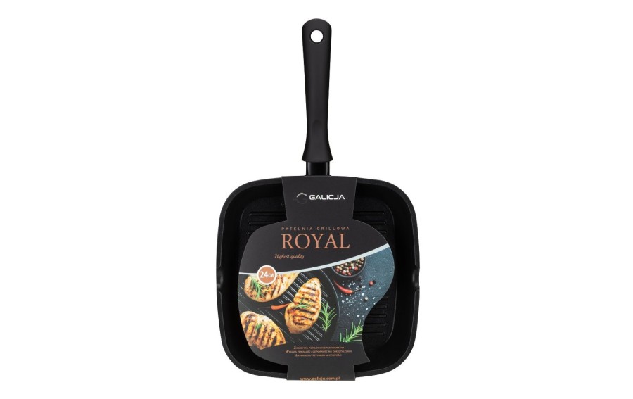 Patelnia grillowa ROYAL Galicja 24 cm indukcja
