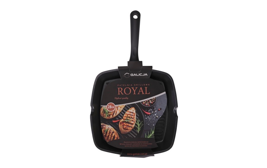 Patelnia grillowa ROYAL Galicja 28 cm indukcja