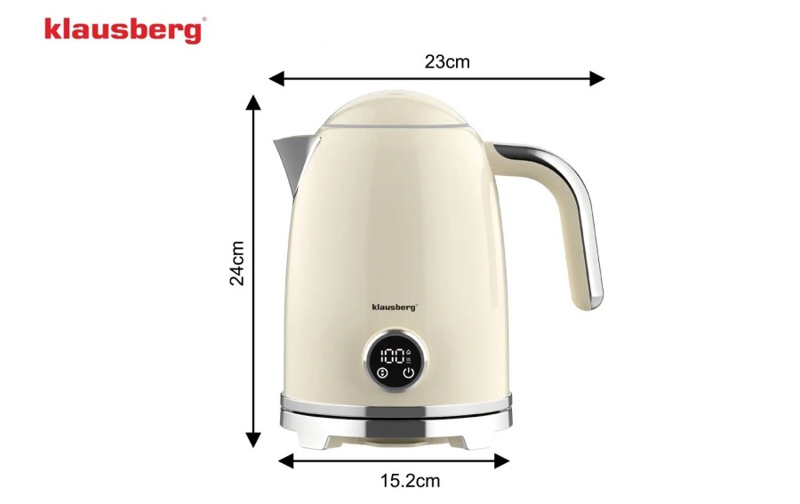 Czajnik Klausberg KB-9028 1,7 l beżowy LED