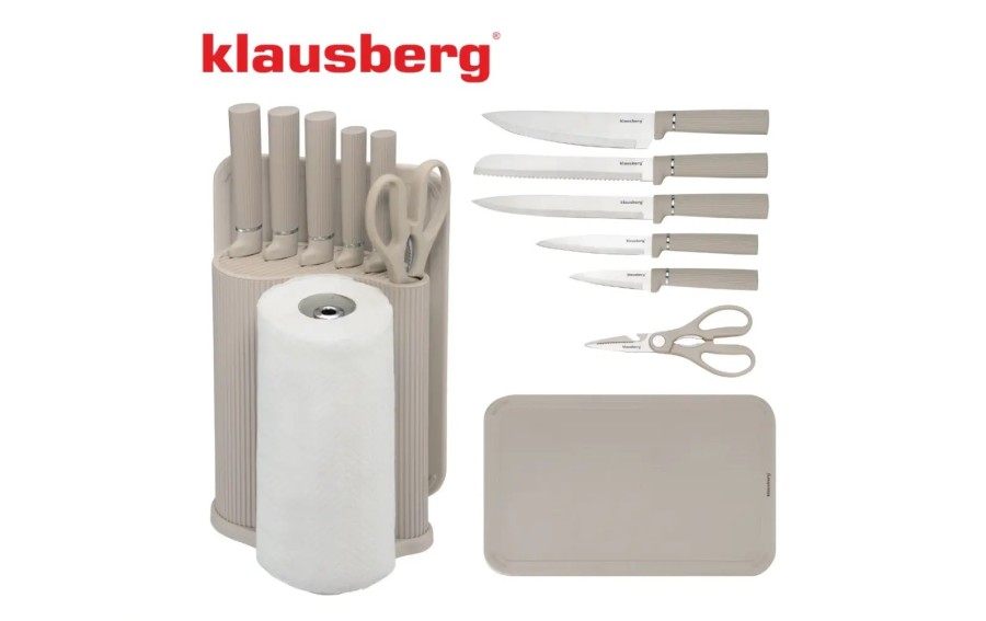 Zestaw noży Klausberg KB-7978 8 el. beżowy